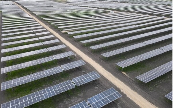 한화큐셀이 지난해 미국텍사스주 패닌카운티에서 준공한  168MW규모의 태양광발전소(출처=한화큐셀)