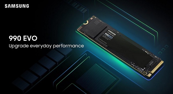 삼성전자가 성능과 범용성을 모두 갖춘 소비자용 SSD 신제품 ‘990 EVO’를 출시했다.(사진=삼성전자 제공)