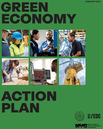'NY 녹색 경제 실행 계획 로드맵' 표지