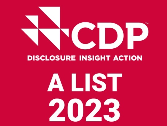 2023 CDP A List 인증 마크. (출처=SK실트론)