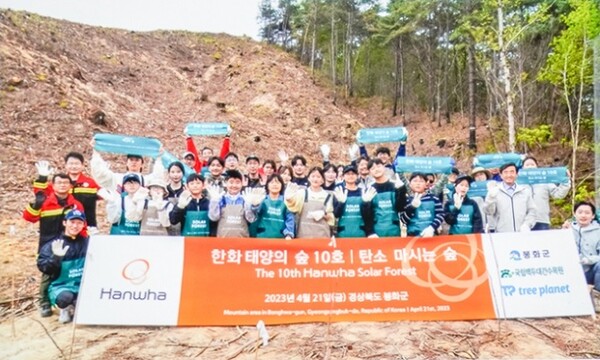 한화그룹이 2011년부터  한국 몽골 중국에서 탄소감축을 위해 친환경 숲을 조성해오고있다.(출처=한화)